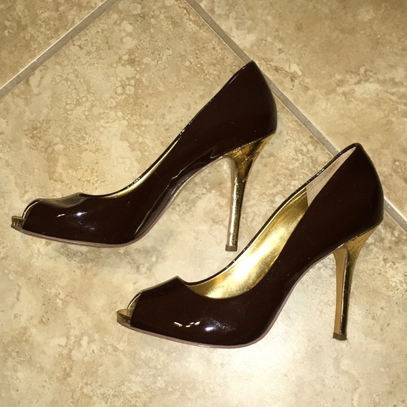 Guess Daniel heels Brown & Gold 7.5 - Picture 2 of 6